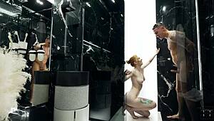 Stepbrother cums inside me during quick wet pussy bang