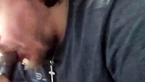 Gay blowjob with monster big black cock