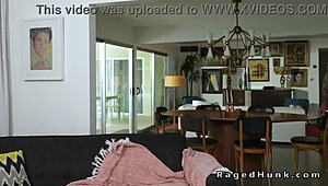 tattooed muscle roommates engage in handjob rimjob bareback anal fucking with big cocks in dorm