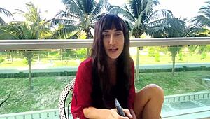 a sexy brunette with long hair reveals makeup secrets for a flawless face