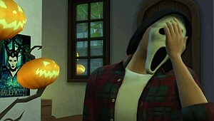 Scream 1996 Intro Remake in Sims 4 Halloween Bold Action
