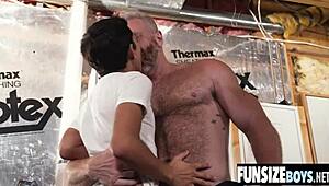 Look at this Latin twink riding ginger daddy bareback!