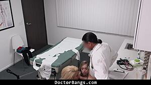 doctor and nurse bang patient to fix high sensation issues.