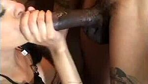 Big ass receives lots of cum from big black cock