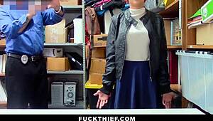 teen calls stepmom to save from shoplifting fuck