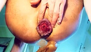 I feel the painful dildo fuck as a gay teen