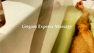Wow! Blonde MILF Gives Wild Lingam Express Massage!