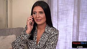 Curvy British Voyeur Flashes Butt in Upskirt Phone Moment