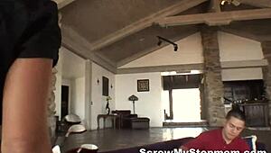 Stunning Stepmom Engages in Intense Action with Young 18+ Guy