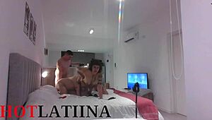 New Year Trio With Big Ass Latina In Doggystyle Cumshot!