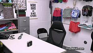 Officer fucks sporty big tit housewife at work