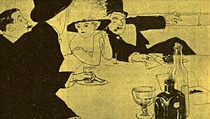 Lukisan kartun vintage panas