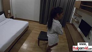 this amateur asian teen is roleplaying as a robot with her boyfriend