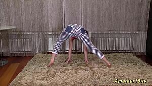 Y Gymnast Stretching Her Flexible Body in Bold Moves