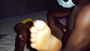 Petite amateur rides big black cock relentlessly