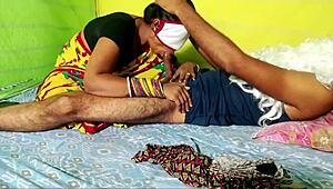 newly married bahu catches sasur masturbating then gets fucked in desi hindi