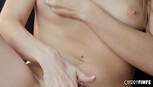 brunette teen 18+ jill kassidy teases her gorgeous body before solo masturbation