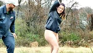 Hey, pantsing stepmom was so funny in public! Gotta see this taboo sharking!