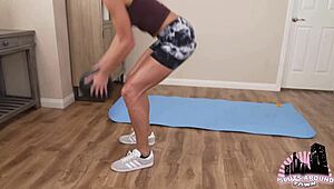 Fitness instructor stretches busty milf's tits with monster cock 😏