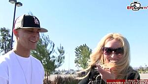 Hey slut, take this huge cumshot on your tiny boobs and face!