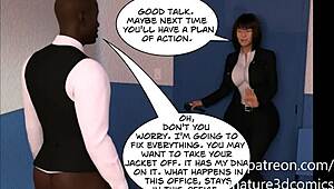 Big Ass Teacher Rides Principal's BBC In 3D