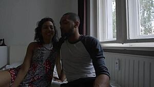 Smoking hot girlfriend sucks her boyfriend's big cock then fucks him in missionary and cowgirl