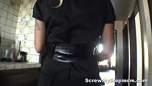 Stunning Stepmom Engages in Intense Action with Young 18+ Guy