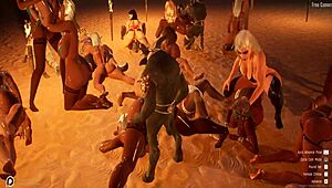 intriguing wildlife group orgy in 3d hentai