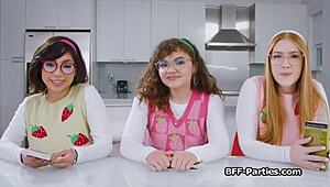 Geek chicks horny for book and dick