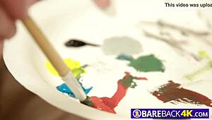 Sanatsal Gay Hunk'tan Rimjob ve Blowjob Alıyor 😏.