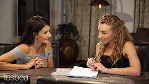 Wow, Tiny Tina! Learn French Oral Skills from Lesbian Tutor Angel Emily at Lesbea!