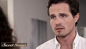 Scarlit scandal takes deepthroat and cowgirl on couch