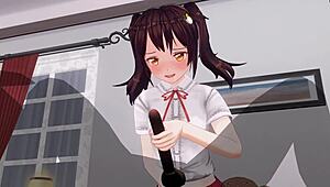 Sister Teases Anus During Edging Handjob