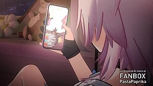 watching video 105 with anime and cartoon characters