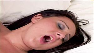 Latina brunette takes big cock in anal fingering session