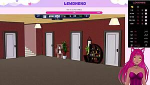 hey, vtuber lewdneko is playing harem hotel with bdsm creampie and anal bunny fun