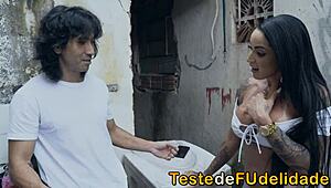 sobrinho nails hot tia in favela with wild moves. their japanese brunette vibe heats up fast.