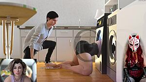 Apocalust 6 - Mother-In-Law Cosplay in Porn Game with Big Cock