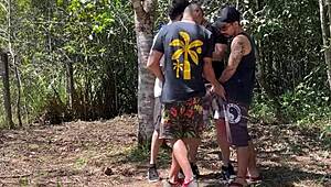 Wow, Suruba with Football Friends in the Woods!