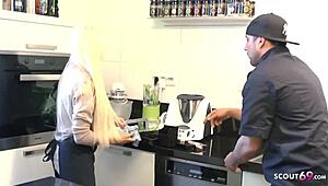 Tight Tini Forced by Boss to Fuck at Work - German Teen