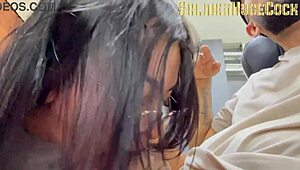 He comes to visit me at my business and ends up giving me a spectacular blowjob in the middle of my office