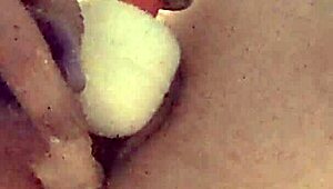 Intriguing blindfolded wife in submissive amateur scene