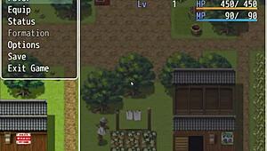 Tanned Girl Natsuki's Clothes Ripped During Striptease in Hentai Game Episode 6