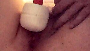 Intriguing blindfolded wife in submissive amateur scene