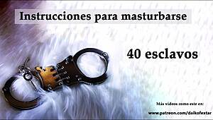 Jerk off instructions for a voyeur: BDSM slave's journey