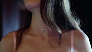 Natural beauty Sybil teases her husband with skilled fingers.