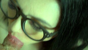 lewd milf swallows oral creampie after sucking hard cock