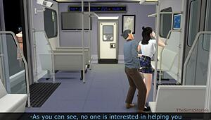 Old Stranger Gropes Young Asian Student In Crowded Subway