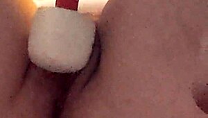 Intriguing blindfolded wife in submissive amateur scene