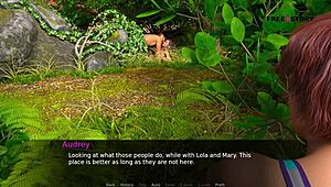 Watch as audrey gives john a handjob while they watch the couple